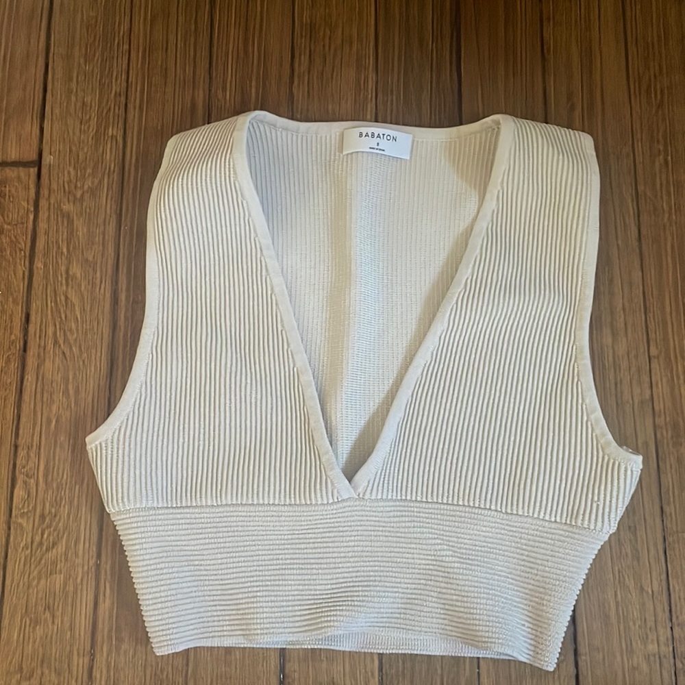 Bavarian Sculpt Knitt Deep V Tank